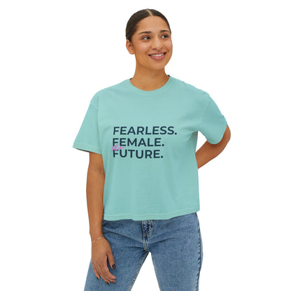 Fearless Female Boxy Tee - Women's Empowerment T-Shirt