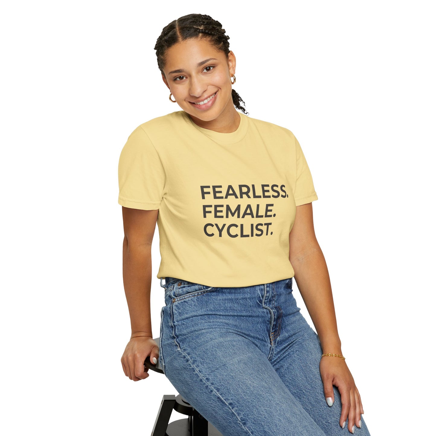 Fearless Female Cyclist Tee Unisex Garment-Dyed T-shirt