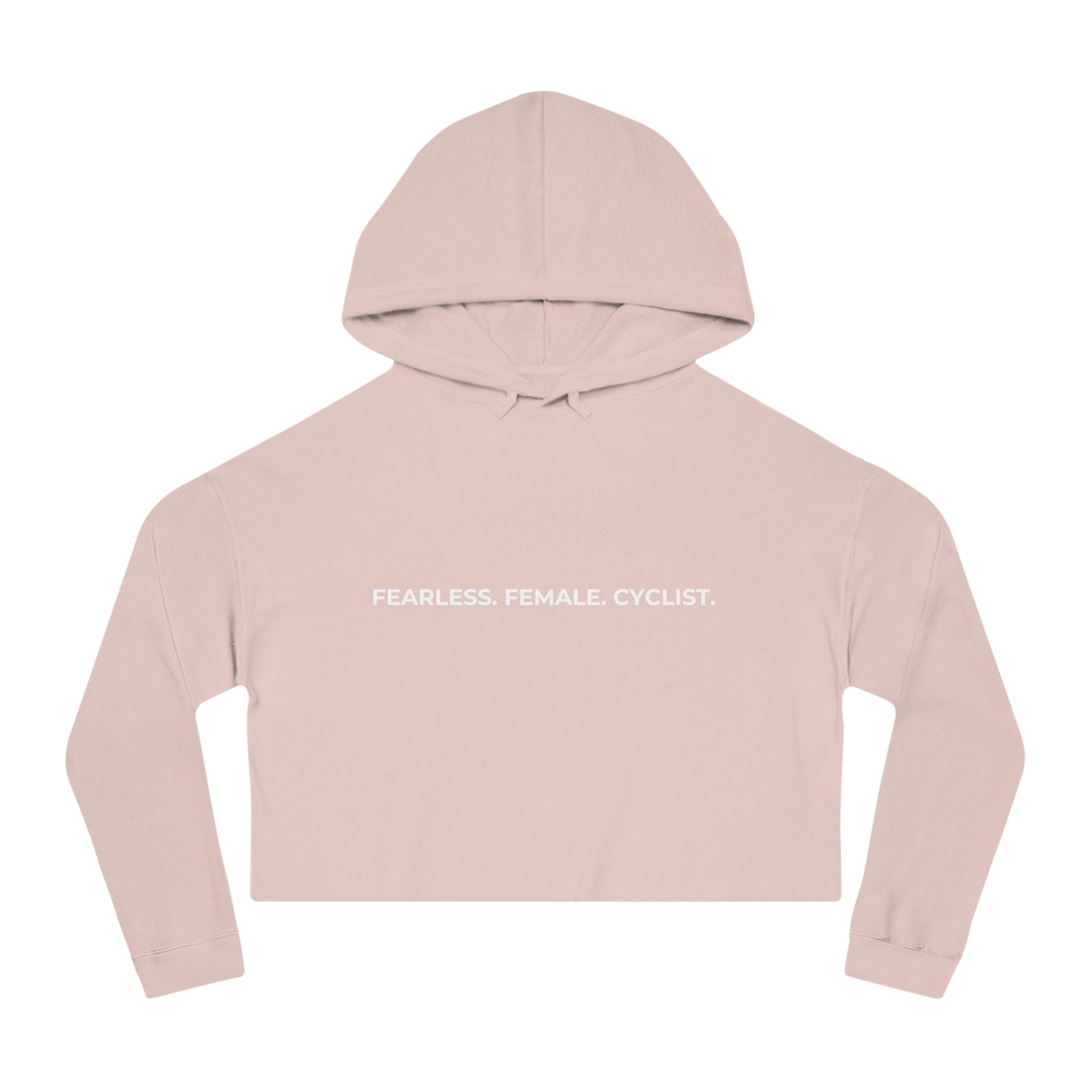 Fearless Female Cyclist Label Women’s Cropped Hooded Sweatshirt