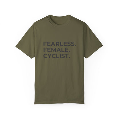 Fearless Female Cyclist Tee Unisex Garment-Dyed T-shirt