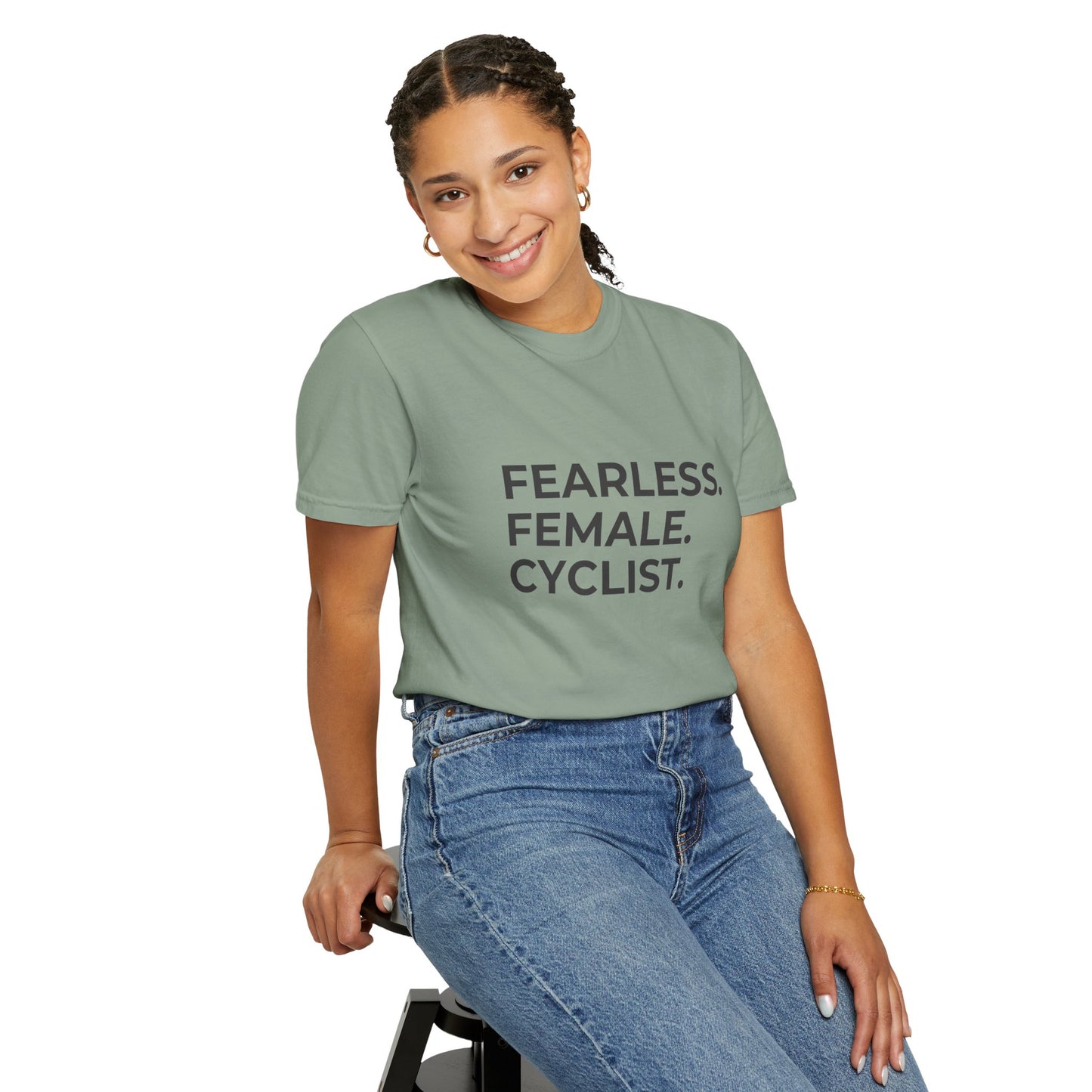 Fearless Female Cyclist Tee Unisex Garment-Dyed T-shirt