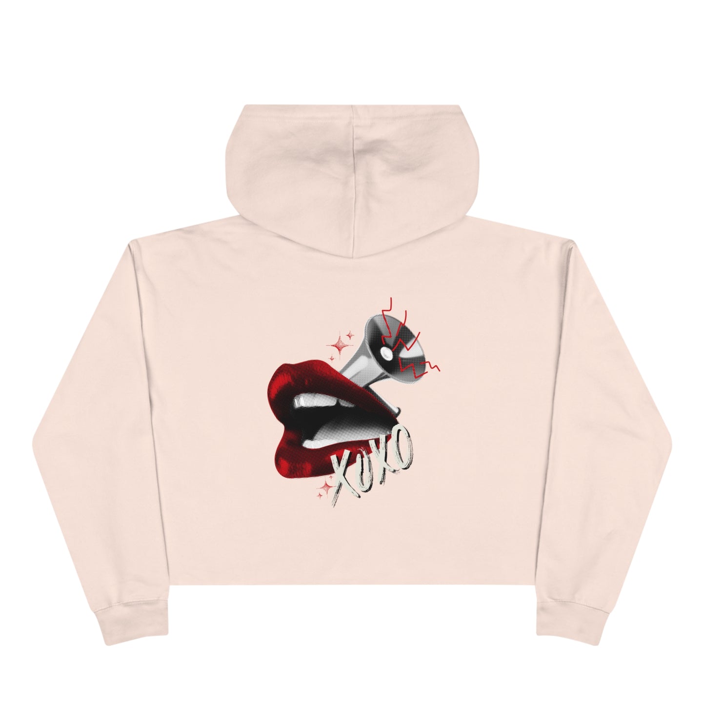 Fearless Female Girlboss Lips Crop Hoodie