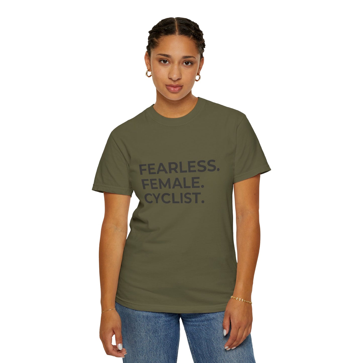 Fearless Female Cyclist Tee Unisex Garment-Dyed T-shirt